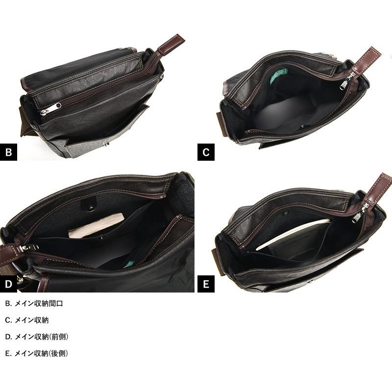 ショルダーバッグ メンズ 縦型 POLOFIELD フラップショルダーバッグ