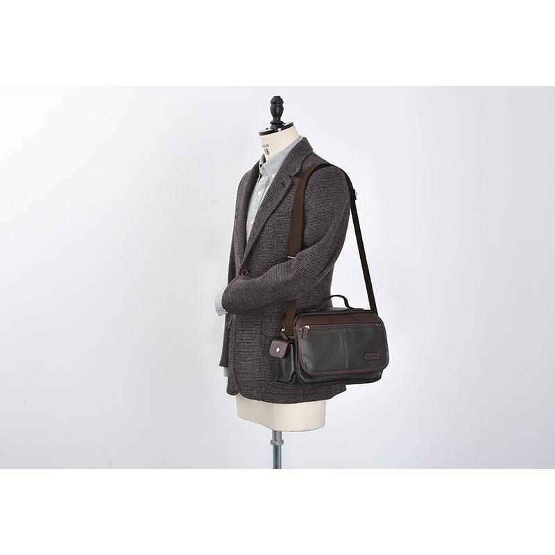 ショルダーバッグ メンズ 横型 POLOFIELD ハンドル付きショルダー