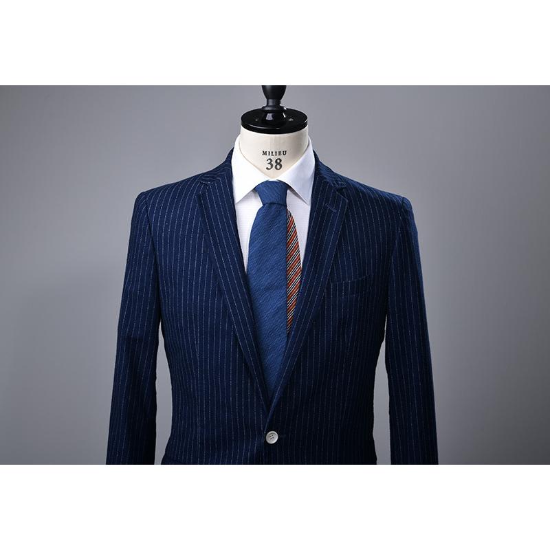 ネクタイ 日本製 おしゃれ 日本の織物 武州正藍染 × 三河木綿 メンズ