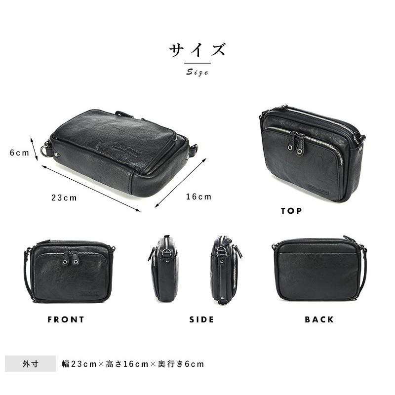 ミニショルダーバッグ メンズ 本革 レザーミニショルダーバッグ