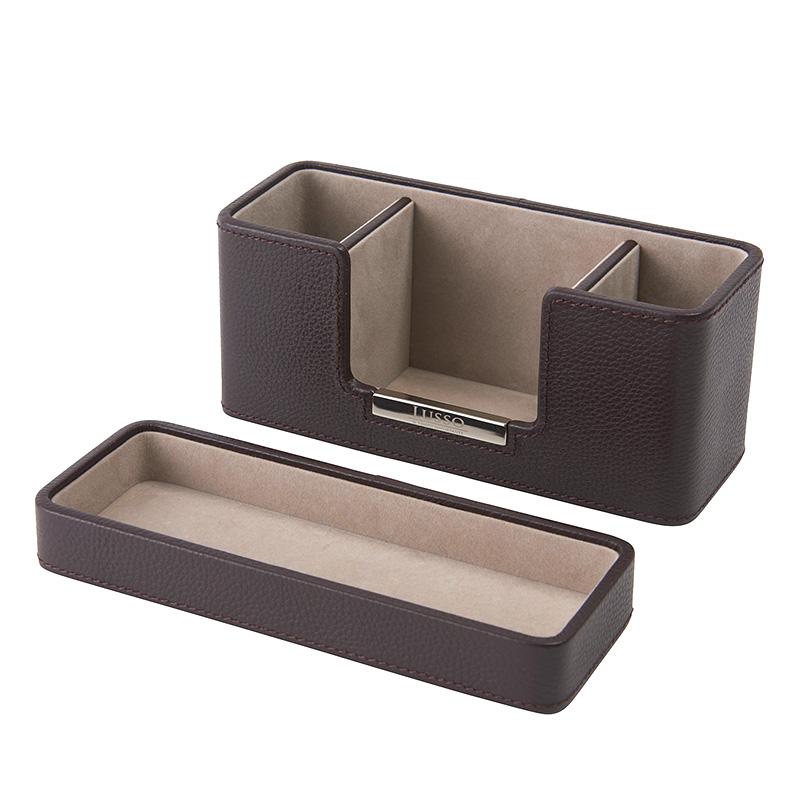 卓上 収納 小物入れ おしゃれ LUSSO デスクオーガナイザー 本革製