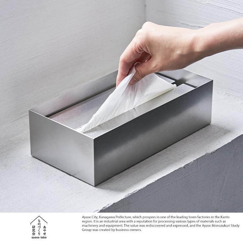 ボックスティッシュケース 金属 日本製 あやせものづくり研究会