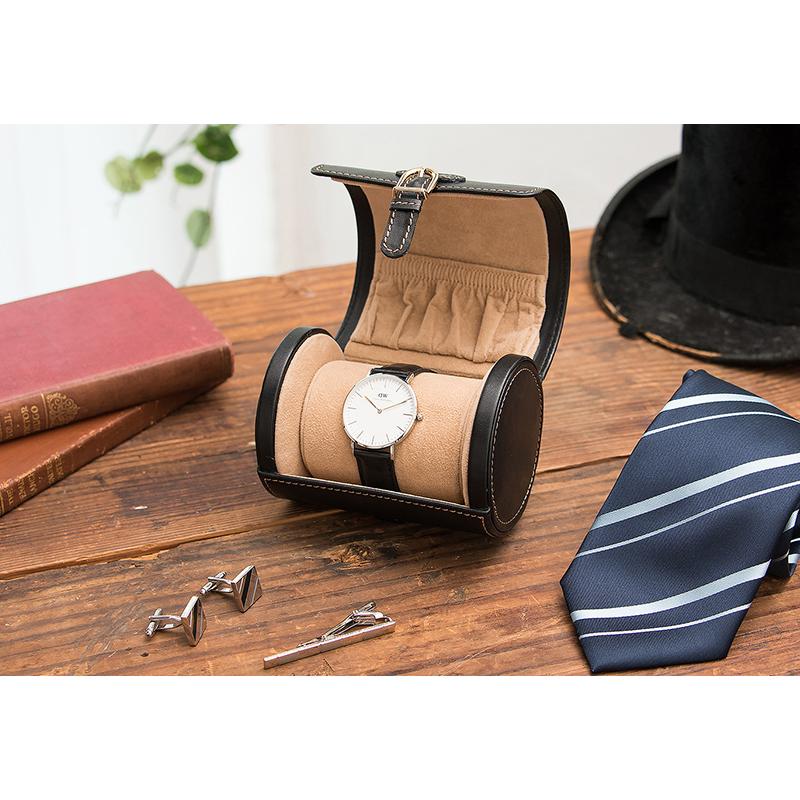 ネクタイケース 腕時計ケース 携帯用  ネクタイ＆ウォッチケース Elementum ネクタイ 収納 腕時計 旅行 出張 メンズ 男性｜t-style｜03