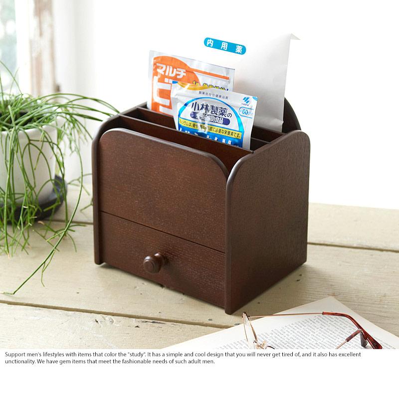 薬 収納 卓上 おしゃれ 日本製 木製サプリメントラック 小物入れ 小物