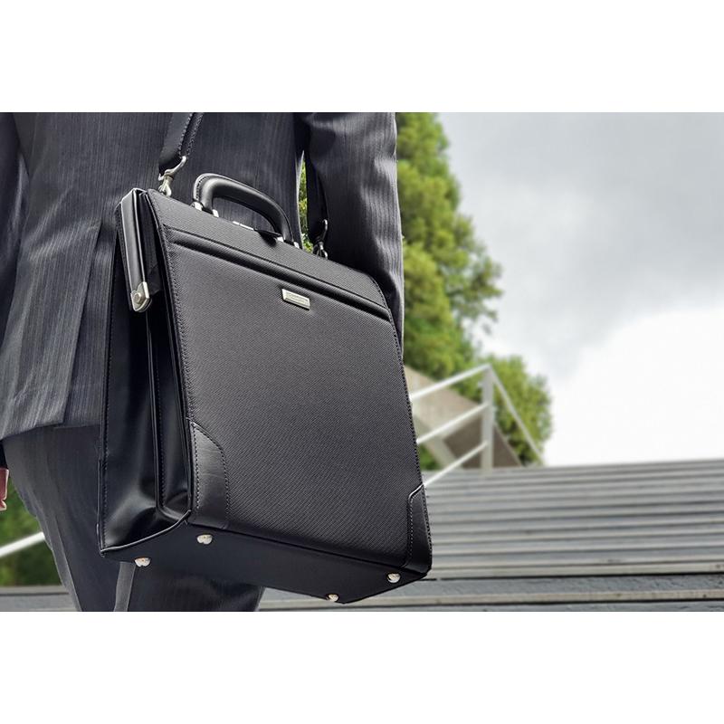 ダレスバッグ メンズ 黒 J.C HAMILTON 日本製 縦型 3way ブラック