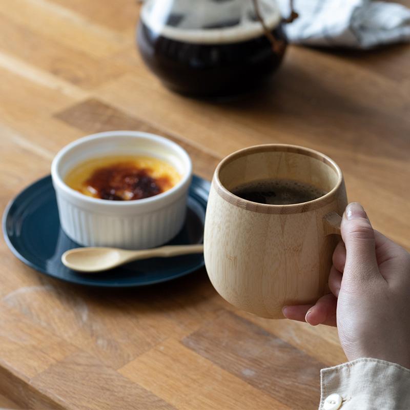竹製 日本製 食器 RIVERET カフェオレマグカップ スプーン セット 竹