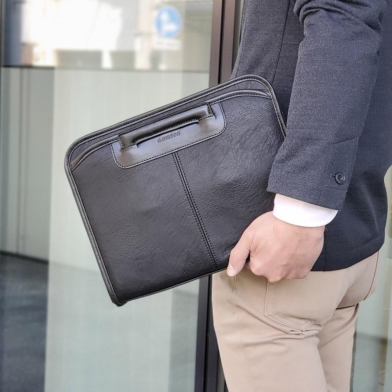 ビジネスバッグ メンズ 黒 シンプル HAMILTON 抜き手 3way クラッチ