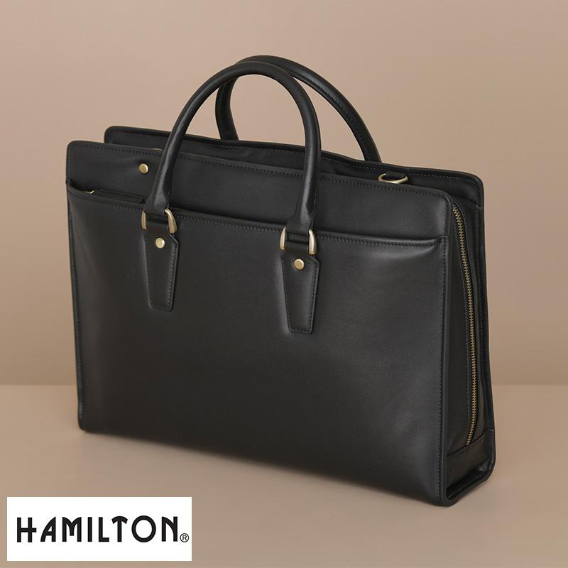 HAMILTON 馬革ビジネスバッグ Grandeur  メンズ 本革 ブリーフケース 2way ショルダー A4ファイル シンプル 軽量 鞄 かばん  【送料無料】 HAMILTON 馬革ビジネスバッグ Grandeur メンズ 本革 ブリーフケース
