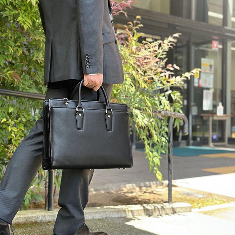 HAMILTON 馬革ビジネスバッグ Grandeur メンズ 本革 ブリーフケース