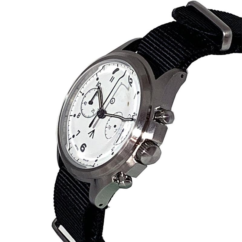 Naval Watch ミリタリーウォッチ メンズ 腕時計 MIL.-07SV/WH-BK
