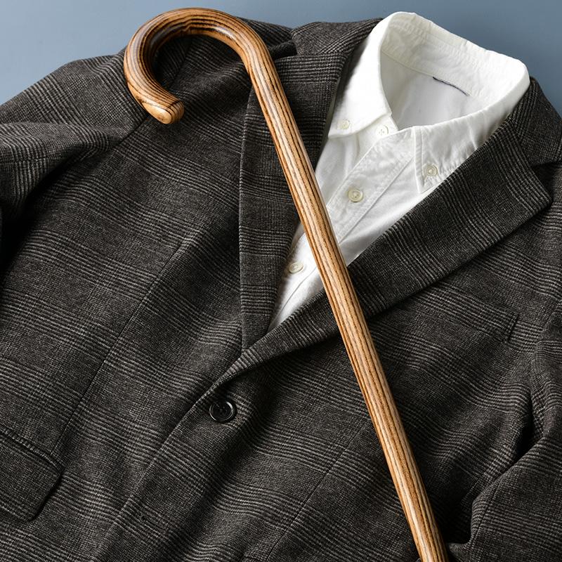 Cherry Mountain アカシア大曲ステッキ 一本杖 木製 高級 紳士 男性