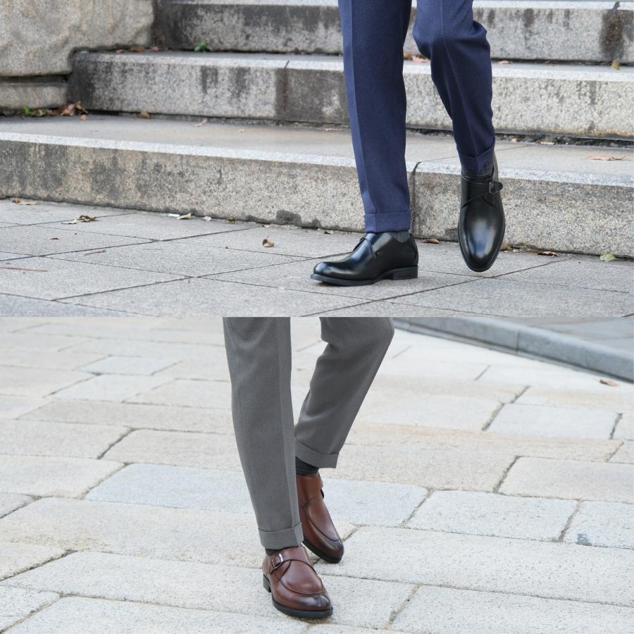 サイズ交換/返品可30日】本革 ラウンドトゥ ビジネスシューズ