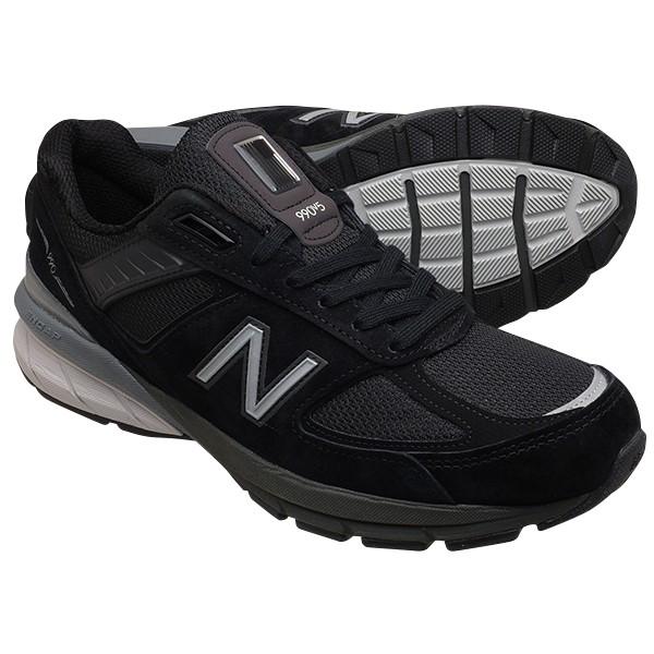 全商品返品可 ニューバランス M990BK5 やや幅狭〜標準 Width:D NEW BALANCE M990 ブラック / シルバー 990 メンズ スニーカー 990V5｜t-supply