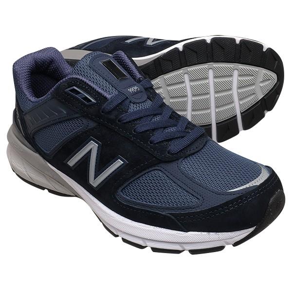 メール便なら送料無料 ニューバランス レディース W990nv5 幅広 Width 2e New Balance W990 Navy Silver ネイビー 990 Made In U S A 正規品 990v5 保証書付 Dev Bioalternativa Pt