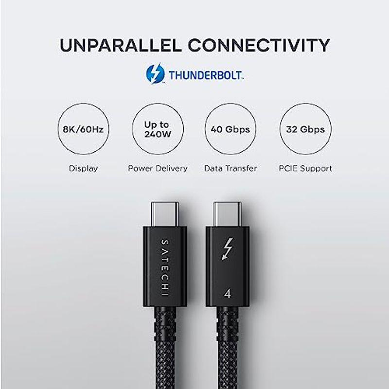 SATECHI 認証 USB C Thunderbolt 4 ケーブル (1M) 8k/60Hz 映像出力, 40Gbps データ転送, 2｜t-tam-shop｜08