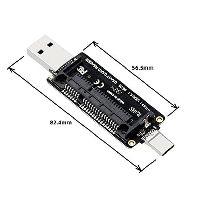 Xiwa USB3.0 USB-C Type-C to CFast2.0カードアダプターPCBACFastカードリーダー（デスクトップラップ｜t-tam-shop｜04