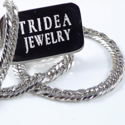 sv925 12面トリプルワイド　喜平ネックレス　プラチナ仕上げ sv925 12面トリプルワイド 喜平ネックレス プラチナ仕上げ