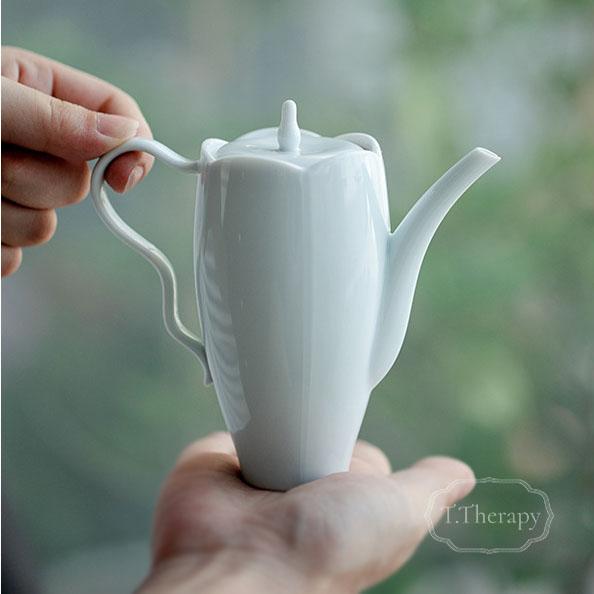 手作り 中国茶器 台湾 茶道具 青磁 急須 煎茶道具 茶壺 （青白磁・水滴