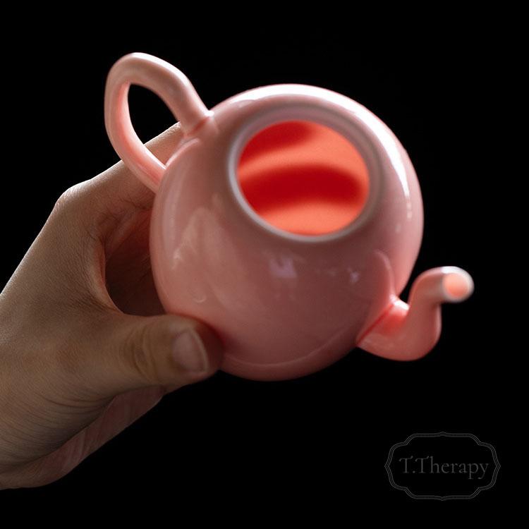 手作り 中国茶器 青磁 急須 煎茶道具 茶壺（桜色・美人肩） : お茶と