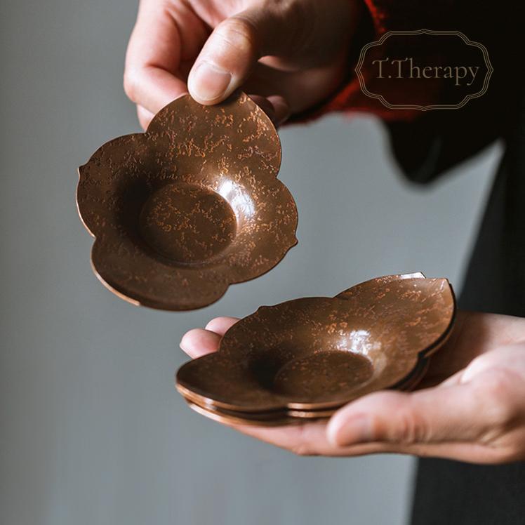 銅 茶托 ティートレイ（ ベゴニア ・海棠 ） : お茶と暮しのティー