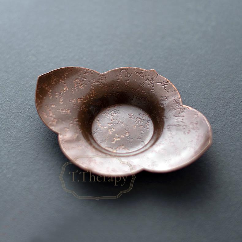銅 茶托 ティートレイ（ ベゴニア ・海棠 ） : お茶と暮しのティー