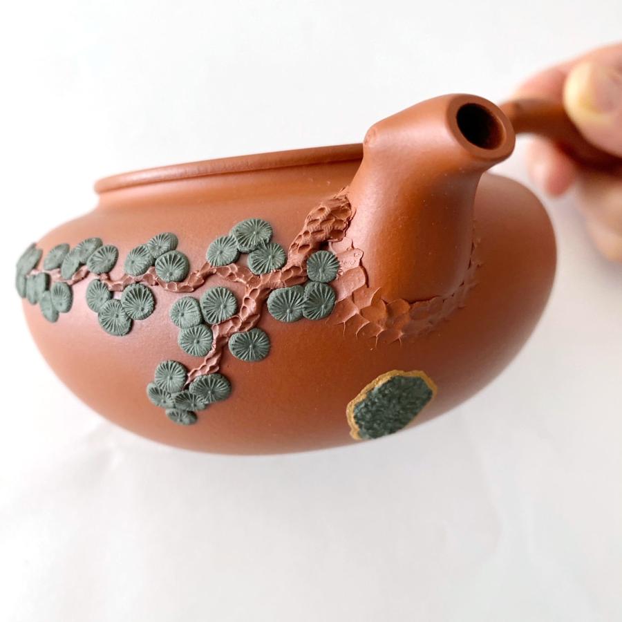 宜興 紫砂壷 朱泥 茶壺 急須 煎茶道具 箱付（松葉唐羽壺） : お茶と
