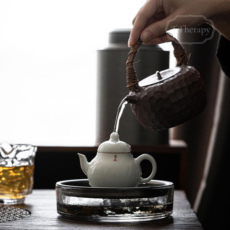 耐熱硝子 茶盤 茶こぼし ガラス 建水 けんすい 水盂 茶承( 透明 耐熱硝子 茶盤 茶こぼし ガラス 建水 けんすい 水盂 茶承( 透明
