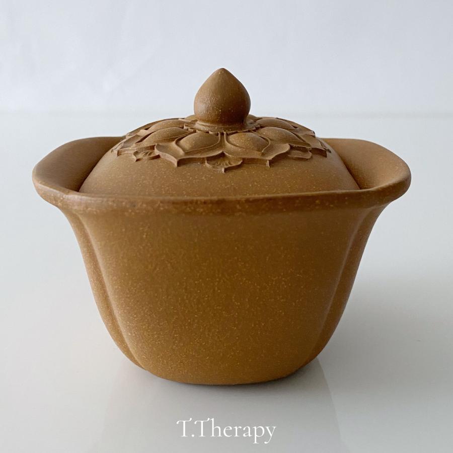 宜興 紫砂壷  朱泥 茶壺 蓋碗 急須 煎茶道具 宝瓶 箱付 (黄色)｜t-therapy｜11