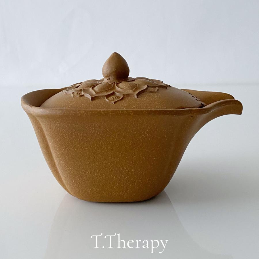 宜興 紫砂壷  朱泥 茶壺 蓋碗 急須 煎茶道具 宝瓶 箱付 (黄色)｜t-therapy｜12