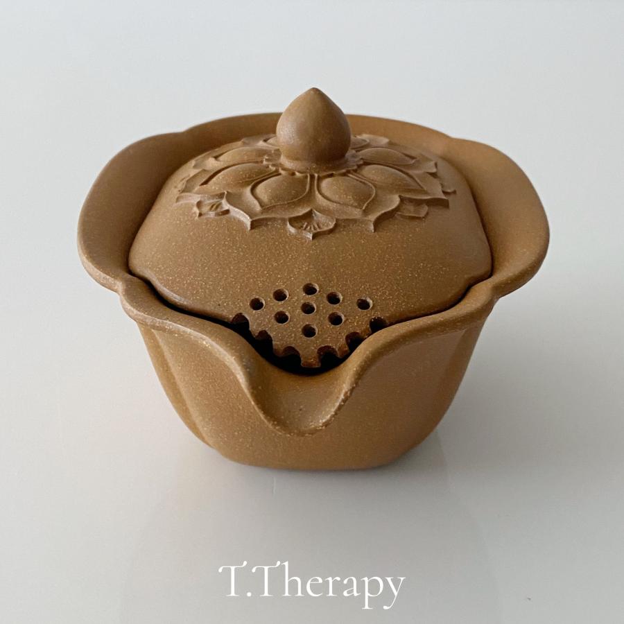 宜興 紫砂壷  朱泥 茶壺 蓋碗 急須 煎茶道具 宝瓶 箱付 (黄色)｜t-therapy｜02