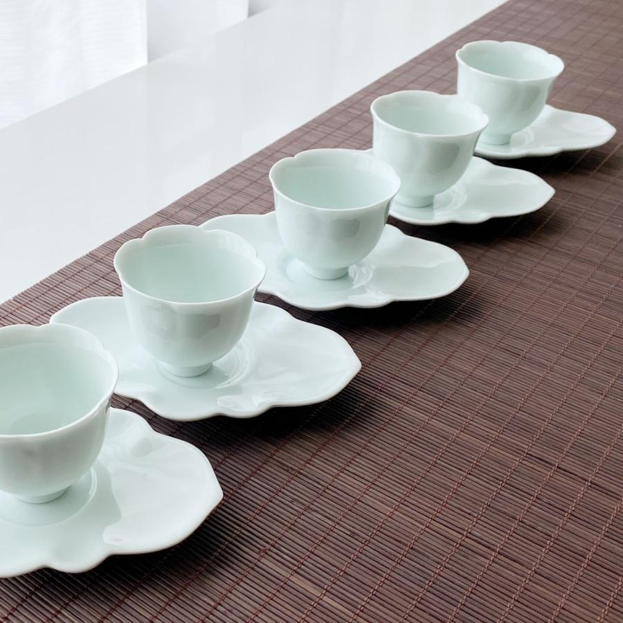 ティートレイ 茶托 茶たく （青白磁 元宝） : お茶と暮しのティー