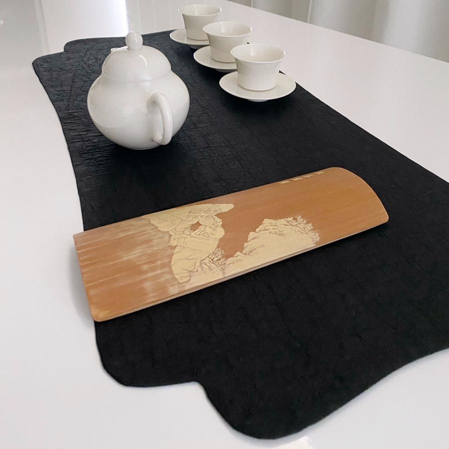 ハンドメイド 彫刻 カービング中国茶 台湾茶 道具 煎茶道 竹 ちゃそく