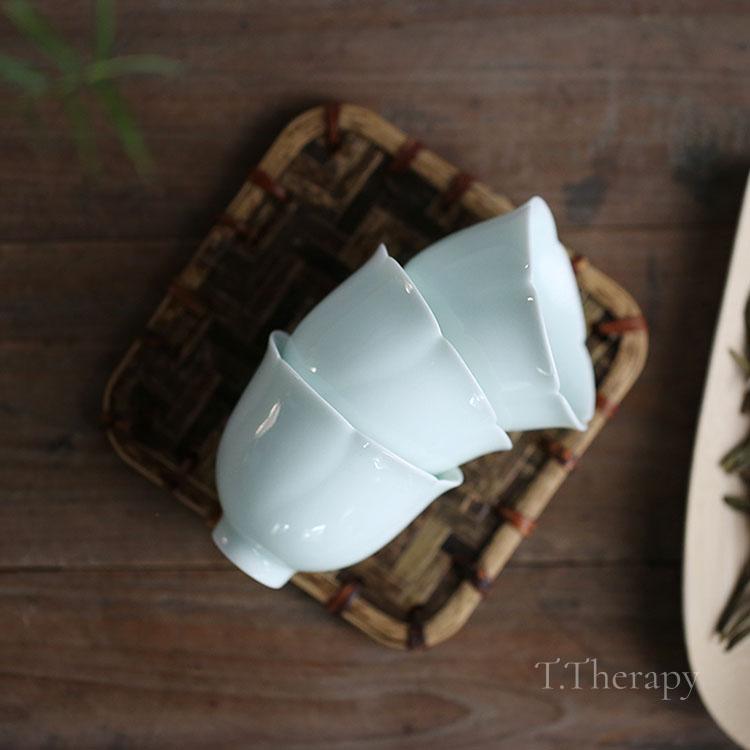 中国茶器 台湾茶 茶杯 品茗杯 ちゃわん 豆茶わん (青白磁 中国茶器 台湾茶 茶杯 品茗杯 ちゃわん 豆茶わん (青白磁