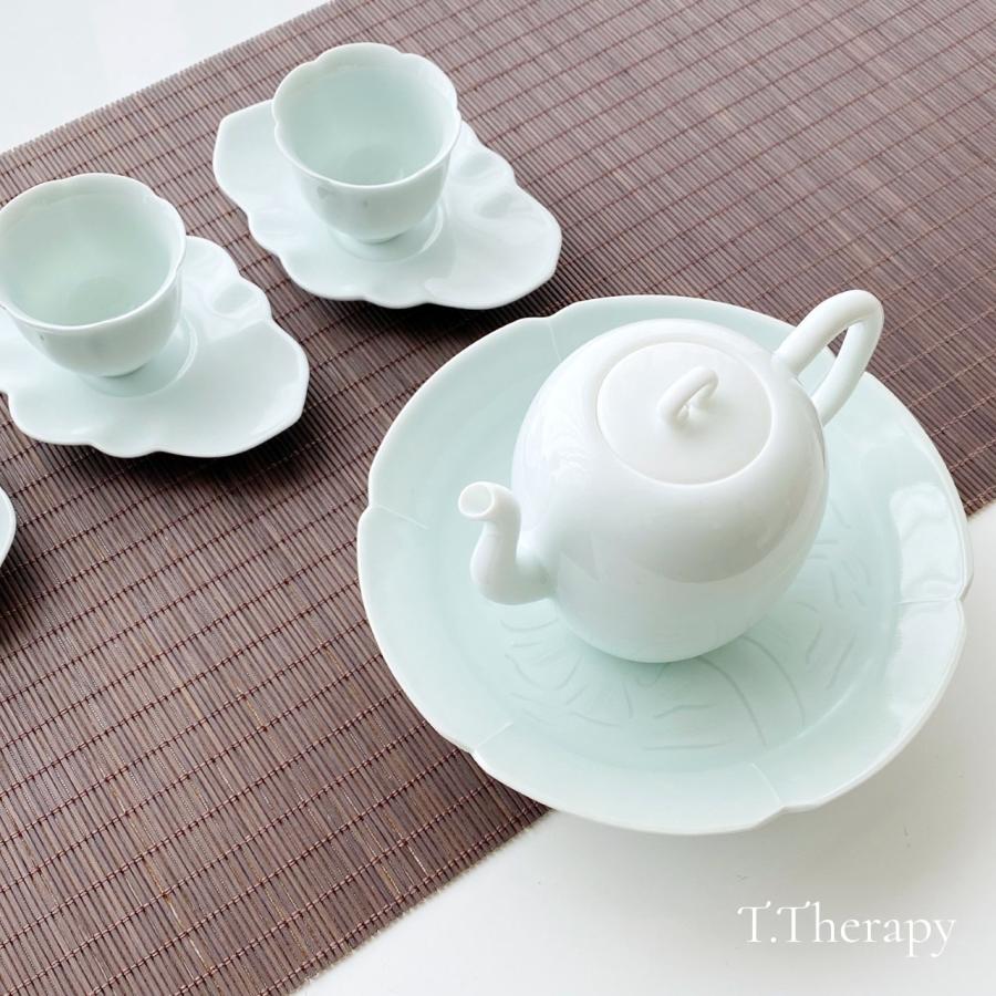 中国茶器 台湾茶 茶杯 品茗杯 ちゃわん 豆茶わん （青白磁 花びら