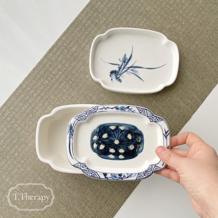 陶器 中国茶 台湾茶 泡茶 茶承 潮州工夫 茶船 壺承＋茶盤セット（蘭