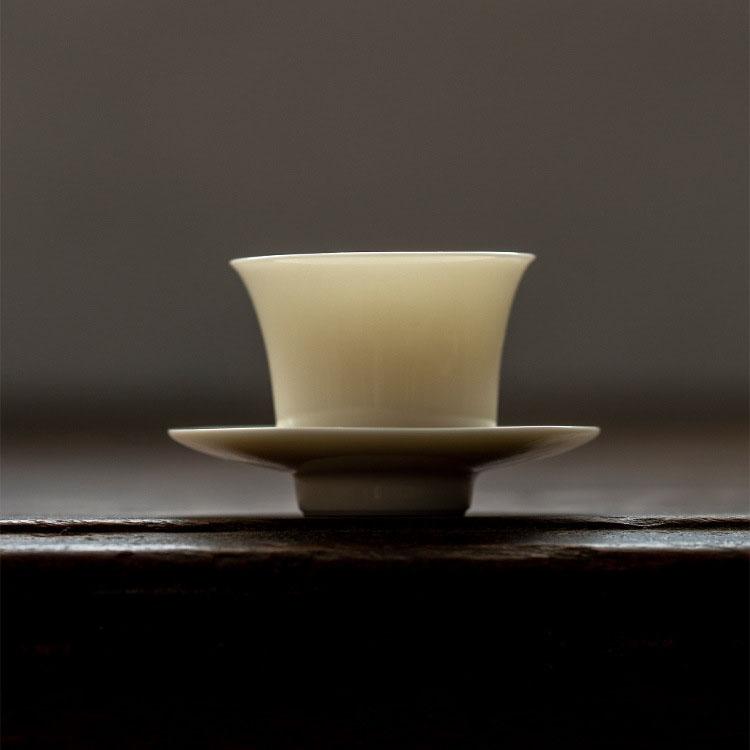 中国茶器 台湾茶 茶托 ティートレイ （杏白釉） : お茶と暮しのティー