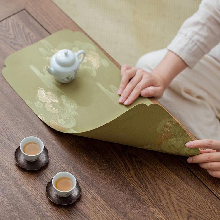 両面 ティーマット ランチョンマットテーブルクロス 茶席 テーブル