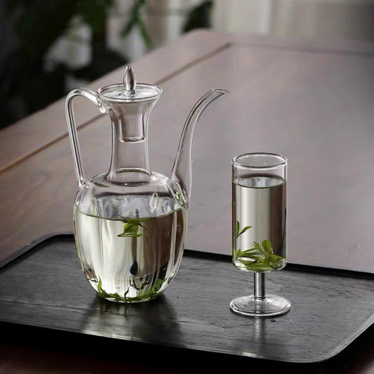 耐熱ガラス 水差し硝子 水注 ピッチャー 宋 酒壺 茶壺(箱付き 耐熱ガラス 水差し硝子 水注 ピッチャー 宋 酒壺 茶壺(箱付き