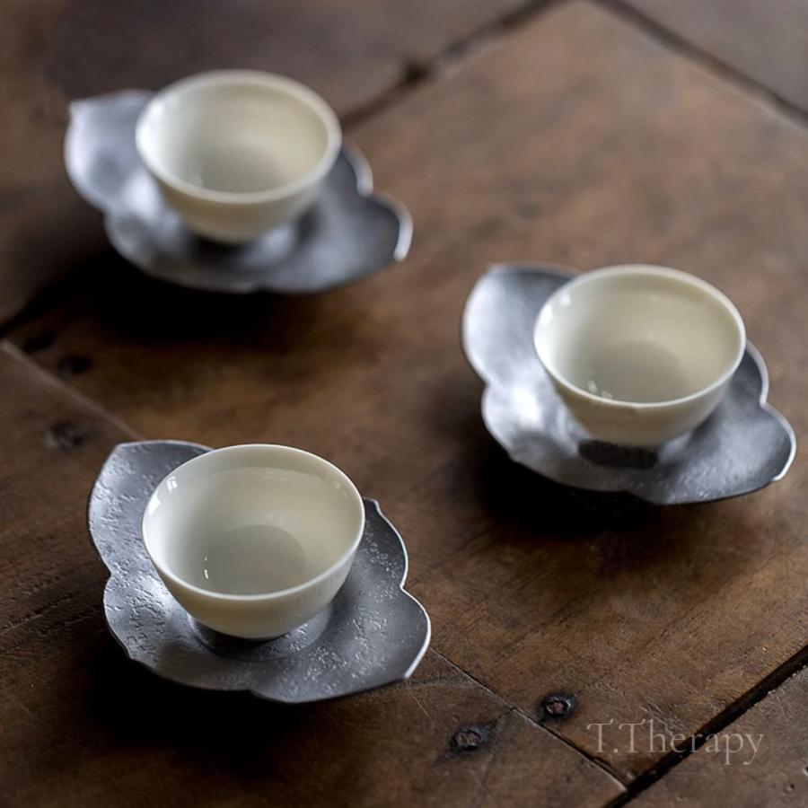 錫 すず 茶托 / ティートレイ（ ベゴニア ・海棠 ） : お茶と暮しの