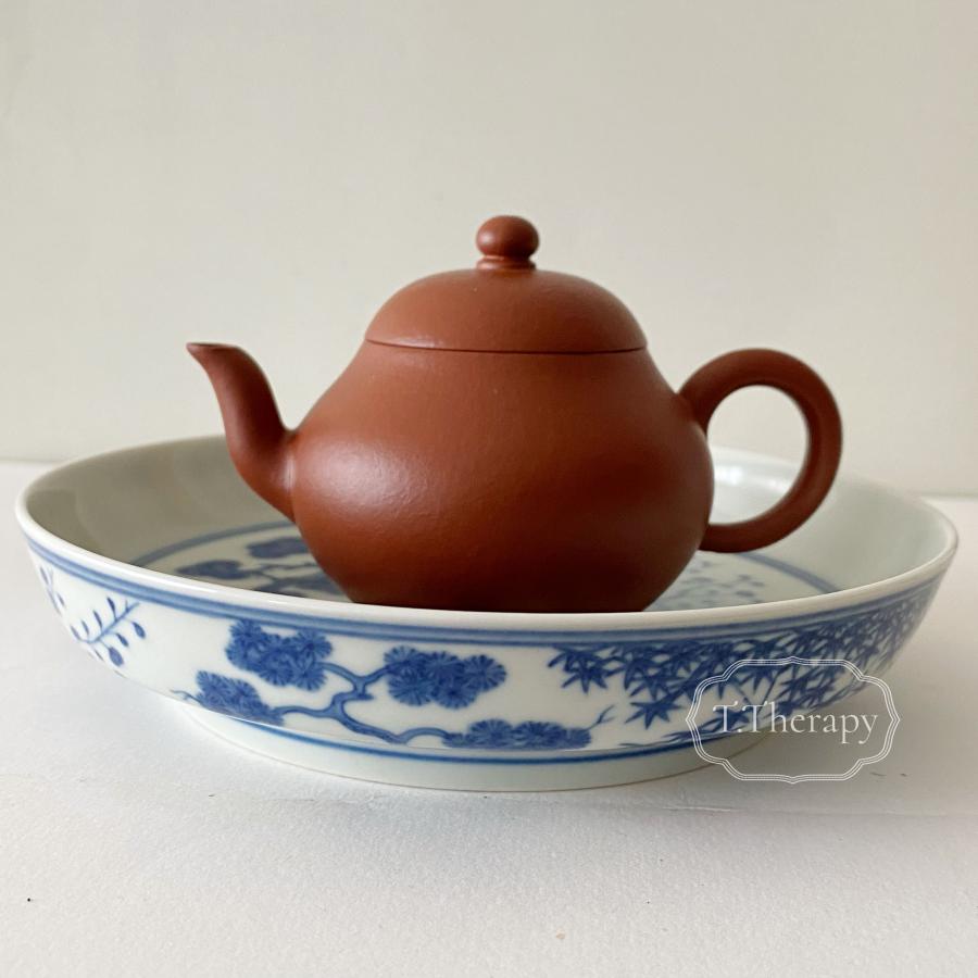 受注生産 景徳鎮 青花 倣明染め付け 白磁 白瓷 茶承 茶盤 お皿（明の染