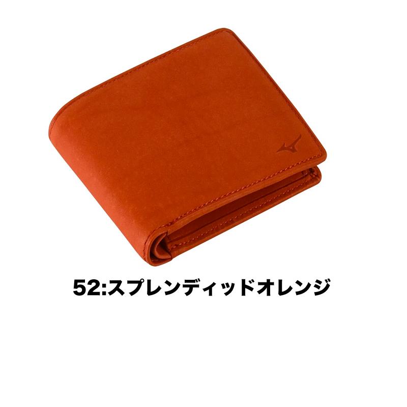 名入れ可能! MIZUNO(ミズノ)グラブ革二つ折り財布 父の日 牛革