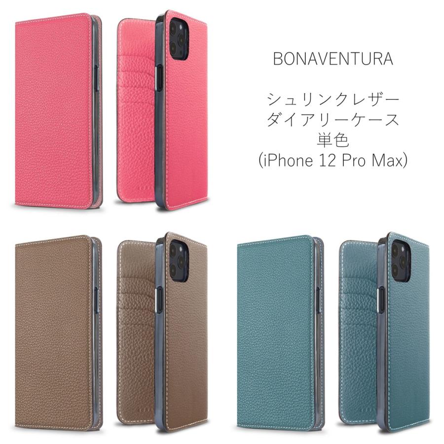 BONAVENTURA ボナベンチュラ ダイアリーケース Pro Pro × Maxケース Max, 12 グレージュ iPhone コーラル