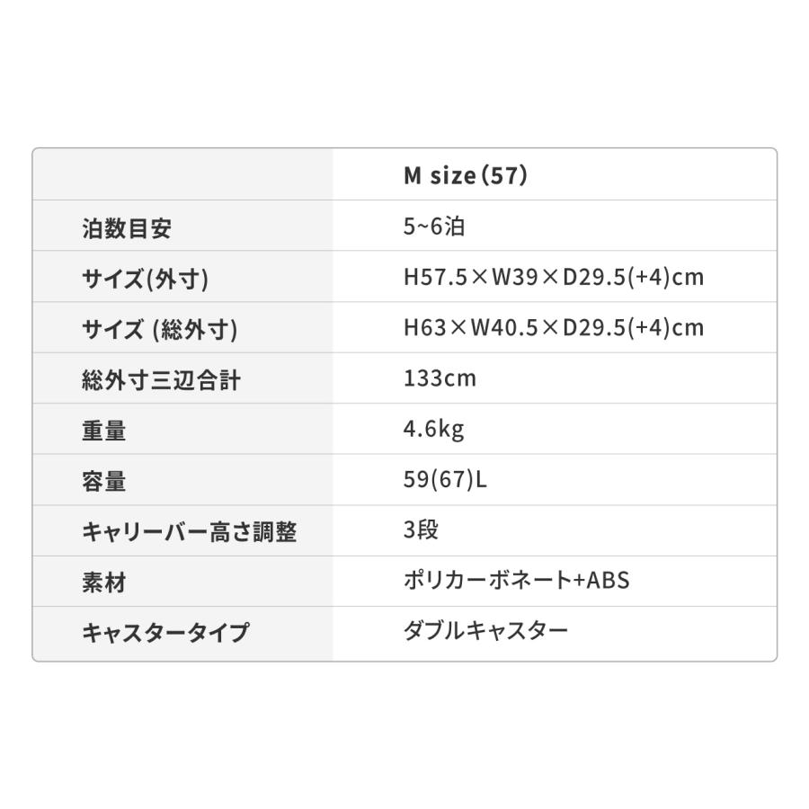 【公式】オルティモ レディース スーツケース キャリーケース キャリーバッグ Mサイズ 5泊 6泊 5日 6日 ストッパー OT-0869-57 | oltimo | 23