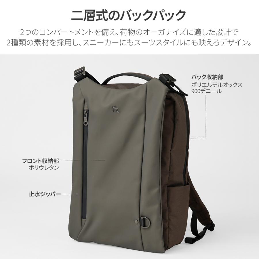 PRO-SPERITY（プロスペリティ） 【公式】PRO-SPERITY バックパック 2層式 メンズ オンオフ 折りたたみ傘付属 防水 撥水 ...
