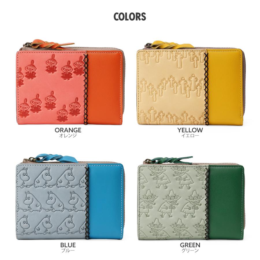 MOOMIN ムーミン 財布 二つ折り財布 牛革 レザー リトルミイ