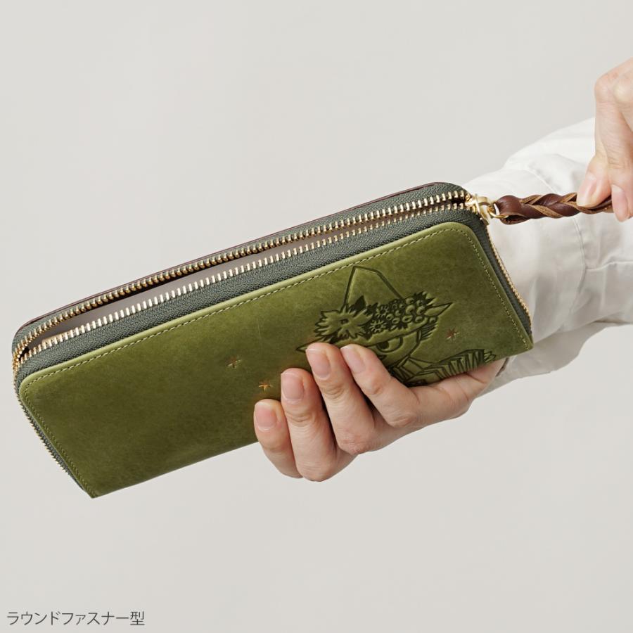 [Moomin] ラウンドファスナー 長財布 MOOMIN（ムーミン） 長財布 本革 ラウンドファスナー レディース 革