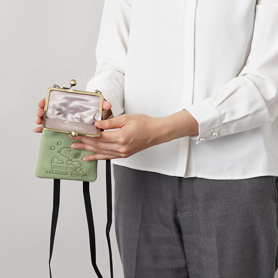 SNOOPY（スヌーピー） ショルダーバッグ スマホポシェット がま口