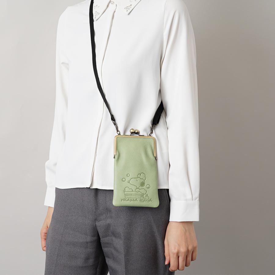 SNOOPY ショルダーバッグ スマホポシェット スヌーピー がま口