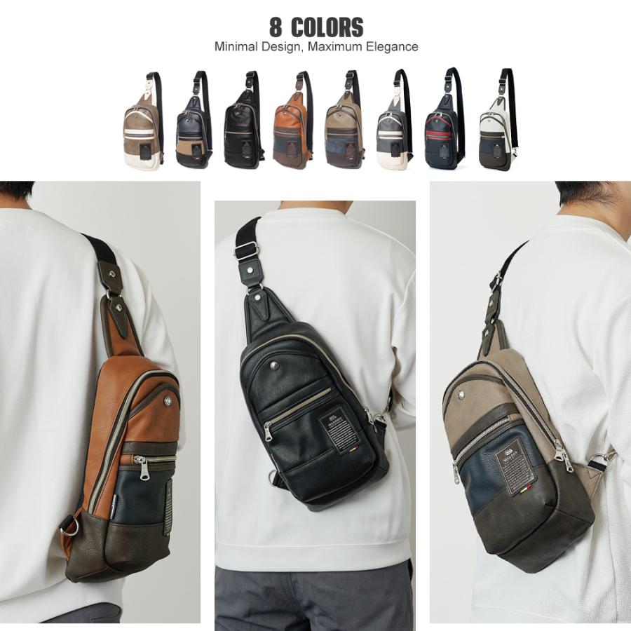 公式】 ボディバッグ メンズ ボディーバッグ メンズ 大容量 大きめ 革