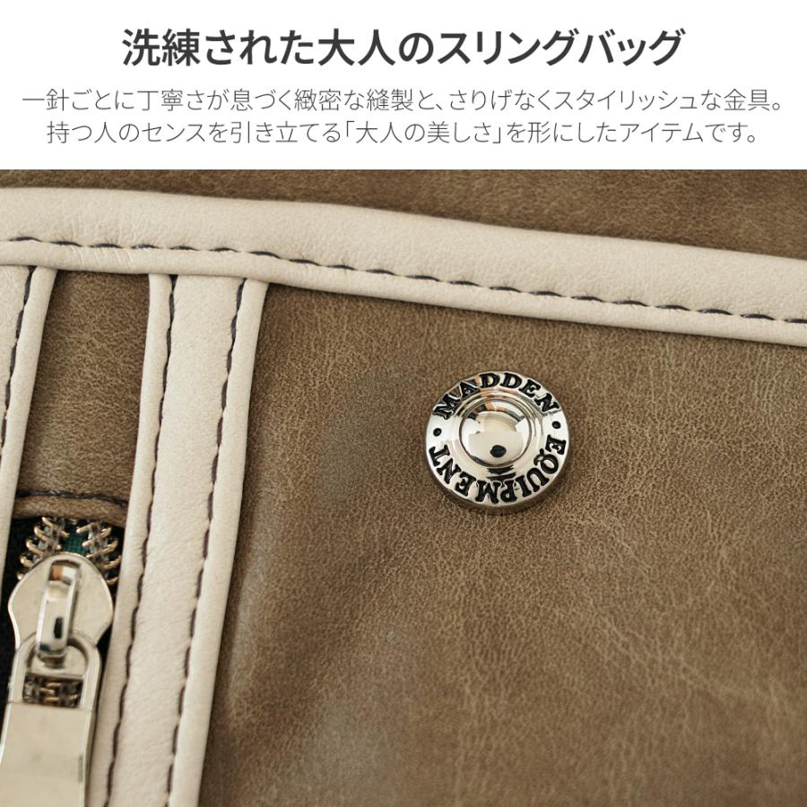 公式】メデンイクイップメント ボディバッグ メンズ 大きめ 革 50代 40